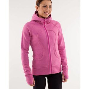 Lululemon Scuba Hoodie Zip Up Jacket Sparkle Pink Size 2